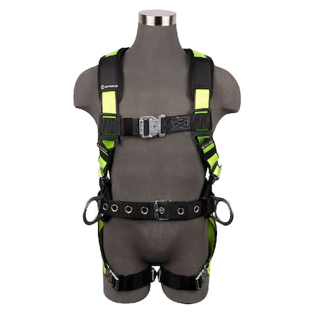 Safewaze PRO Construction Harness: 3D, QC Chest, QC Legs, Free Floating Waist Pad PRO53